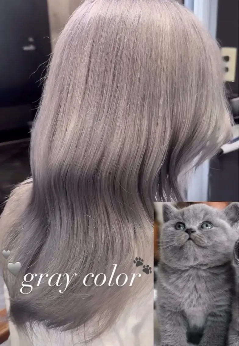 セミロング ヘアカラー 五味 亜有里のヘアスタイル