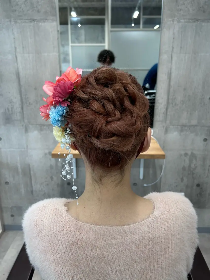 ロング ヘアアレンジ ロング 浴衣 ヘアセット newi赤羽 ✂️KEN✂️のヘアスタイル