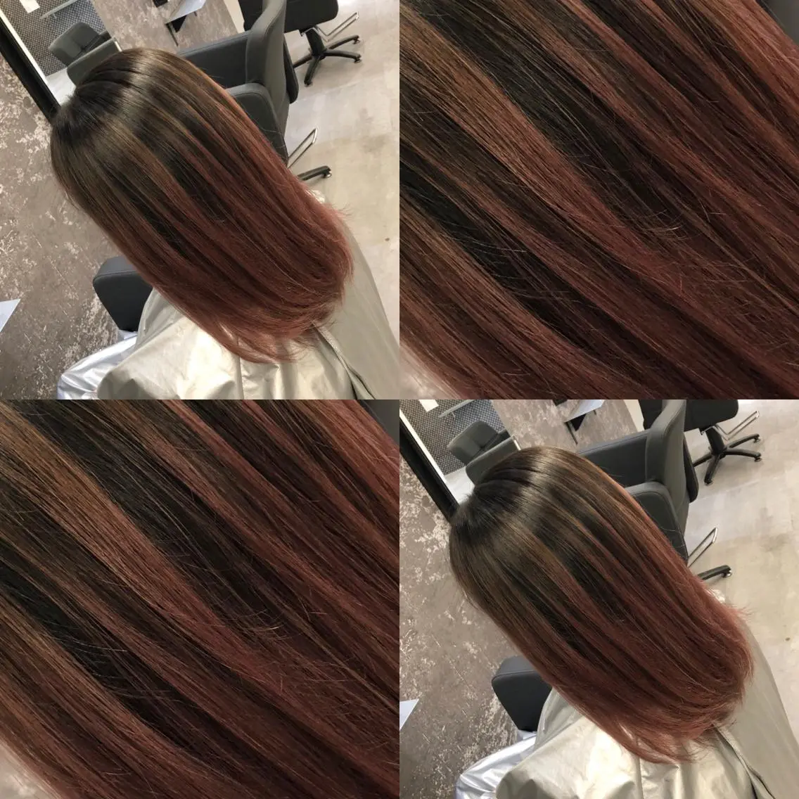 ミディアム カラー ヘアアレンジ ショートボブ シールエクステ バレイヤージュ デザインカラー ハイライトカラー アンドウ ユウ/ レイヤーカット/韓国のヘアスタイル