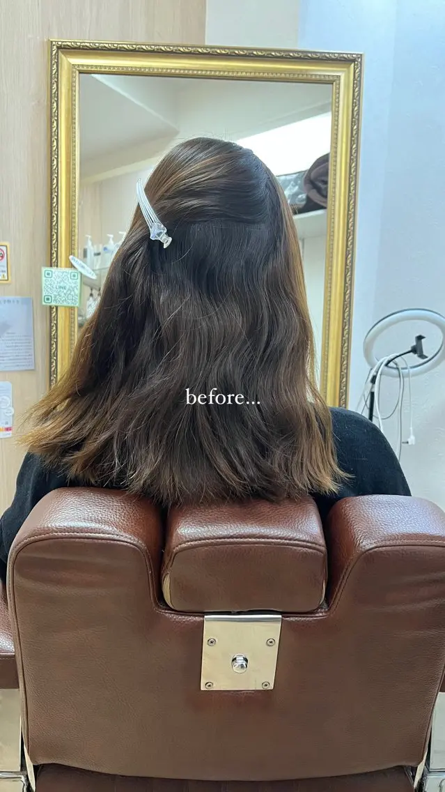 ロング カラー 縮毛矯正 トリートメント MAHIRU🤍 艶髪・ストレート🫧のヘアスタイル