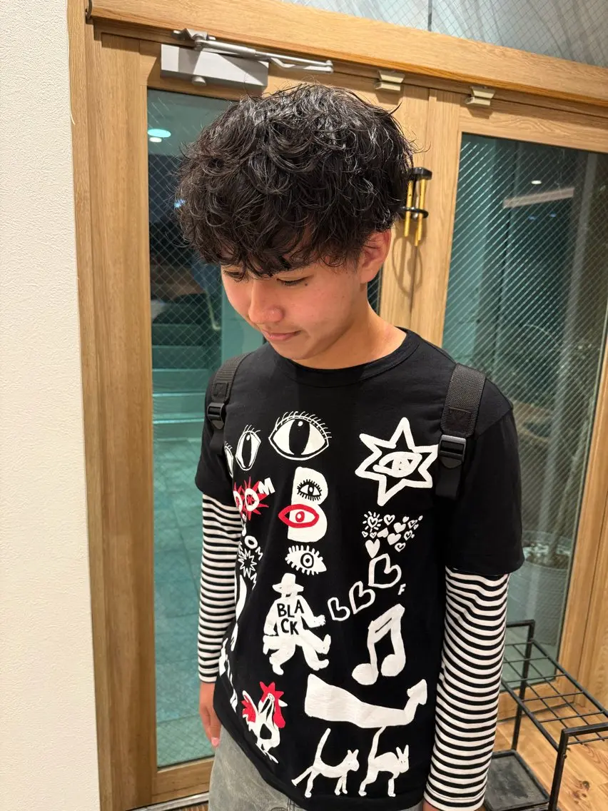 パーマ メンズ メンズパーマ カット パーマ mau tomokaのヘアスタイル