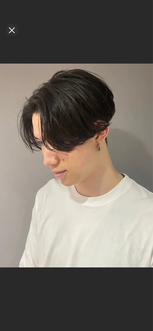 メンズ センターパート 水上 隼斗のヘアスタイル