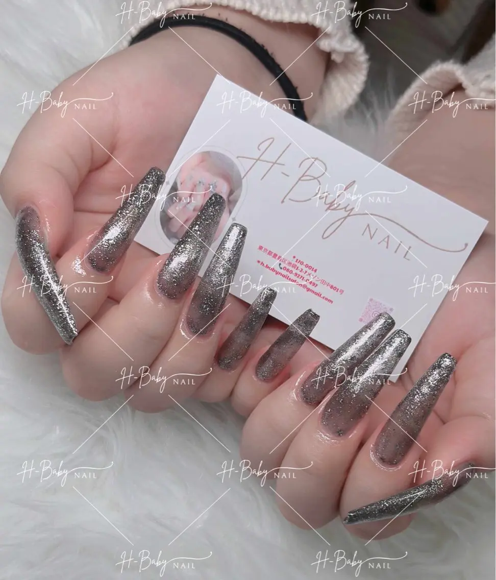 ネイル フレンチネイル ジェルネイル ハロウィン キラキラネイル 韓国ネイル H.baby Nail Salonのネイルデザイン
