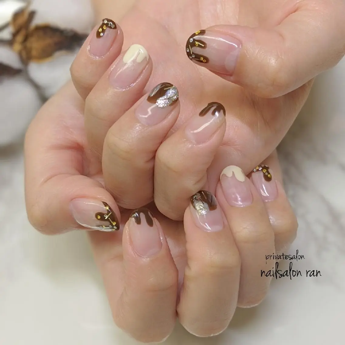 ネイル アートネイル 持ち込み バレンタイン nailsalon ranのネイルデザイン