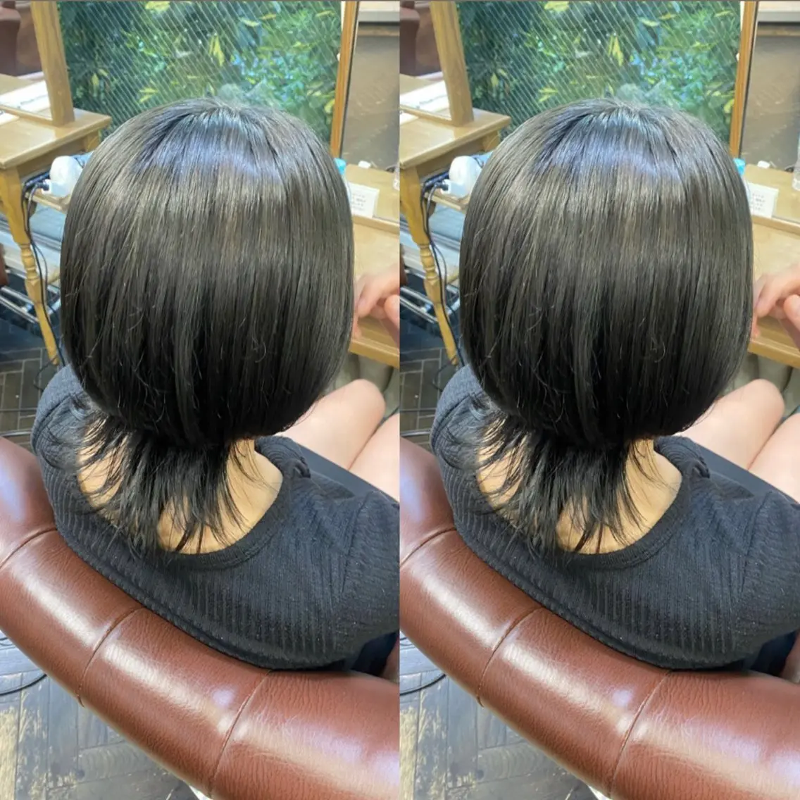 ショート カラー オリーブグレー カット ヘアカラー トリートメント 💎ハイトーン/艶 カラー モエカ💎のヘアスタイル