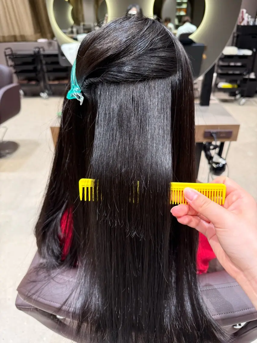 ロング 縮毛矯正 🍒暖色系カラー 🍒Rine🍒のヘアスタイル