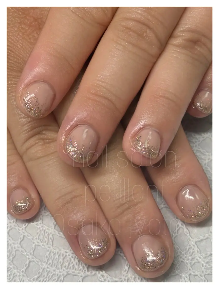 ネイル ラメ(グリッター) ラメグラデーション nail salon petillantのネイルデザイン