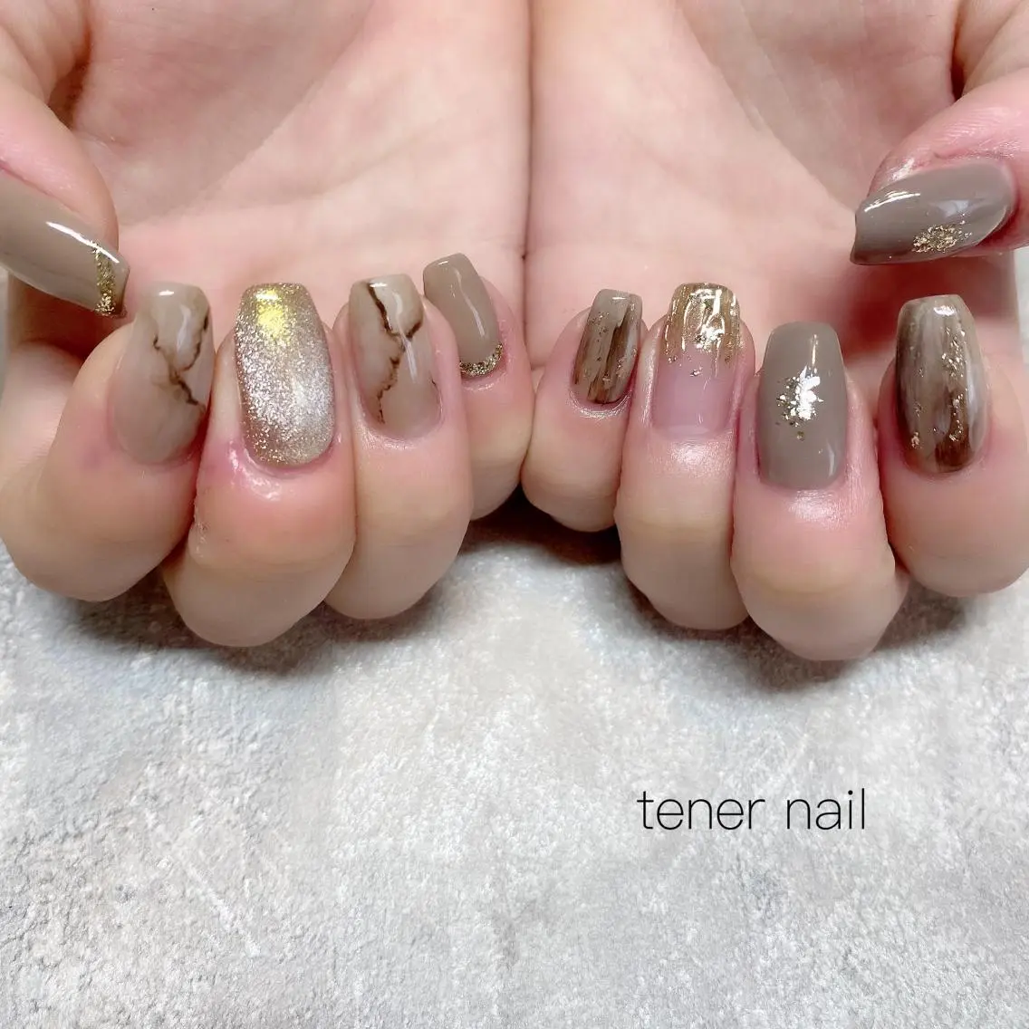 ネイル 大理石ネイル(マーブル) テネルネイル tener nailのネイルデザイン