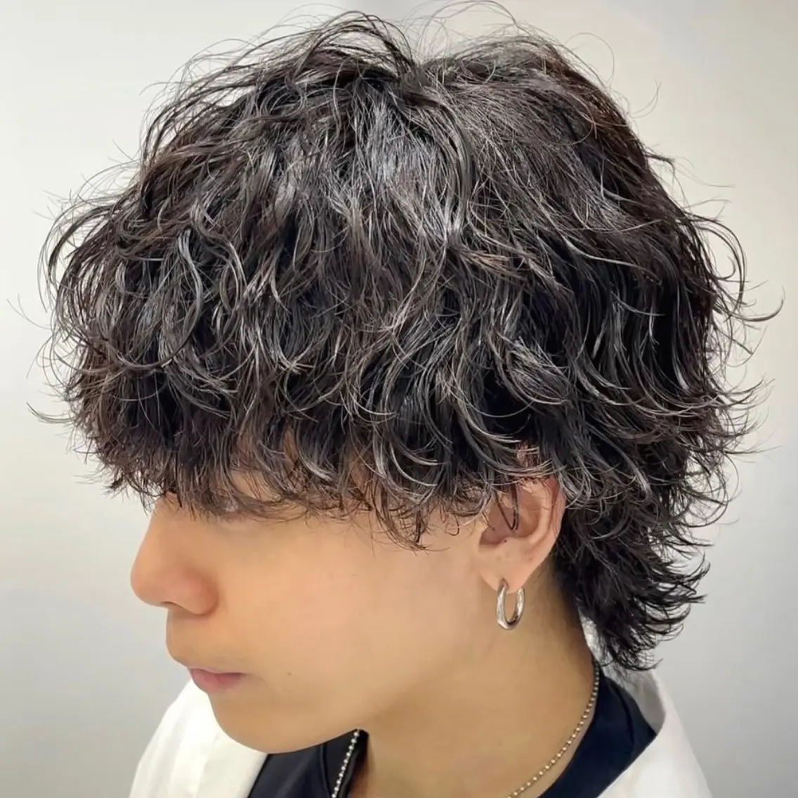 ミディアム パーマ ヘアアレンジ メンズ fifth 石川 凪のヘアスタイル