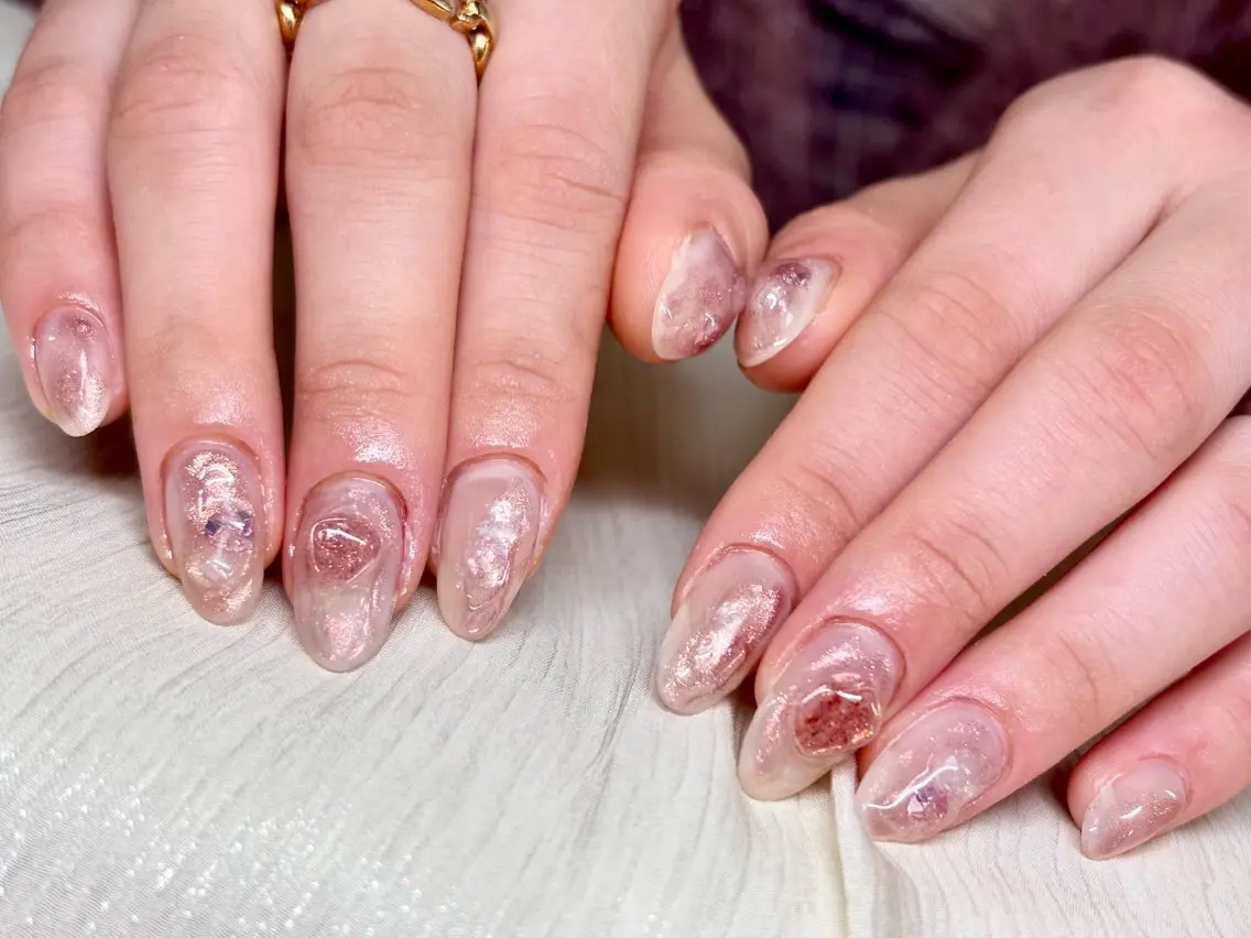 ネイル ニュアンスネイル ハンドネイル ハンドケア ETE LUNA NAILのネイルデザイン