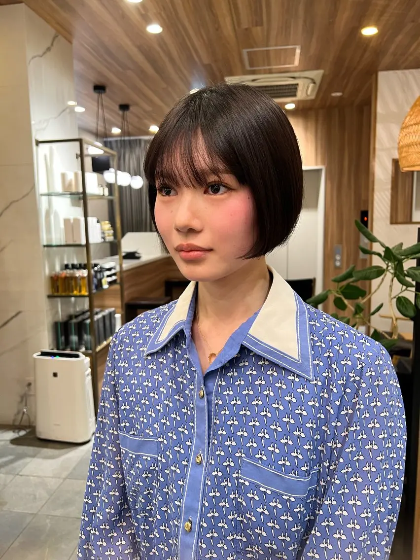 ショート 銀座/髪質改善/ 艶感カラー/岸田佳祐のヘアスタイル