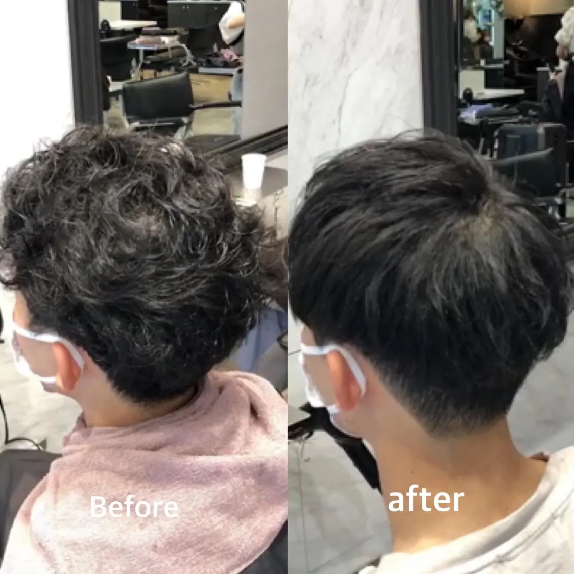 カラー パーマ ヘアアレンジ メンズ 新宿⌇韓国風ヘア ⌇透明感カラーのヘアスタイル