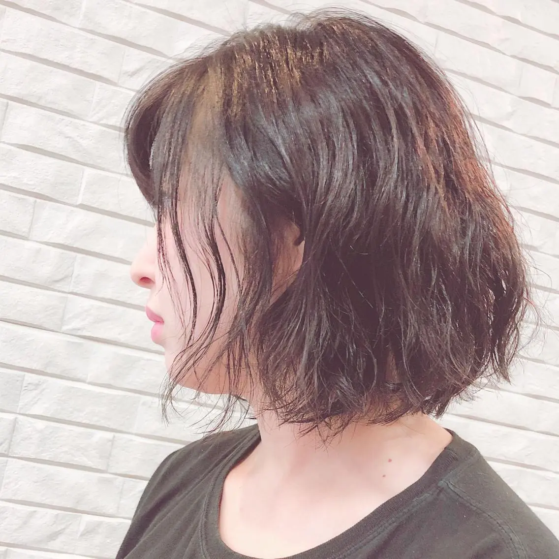 ミディアム パーマ 伊藤 さやかのヘアスタイル