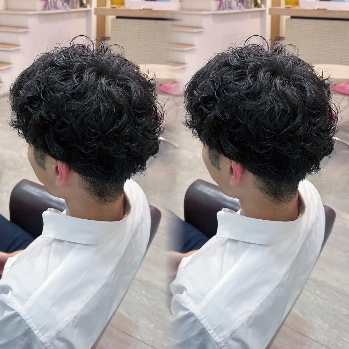 パーマ メンズ カット パーマ 透明感カラー💎✨/ 梅田/KUREAのヘアスタイル