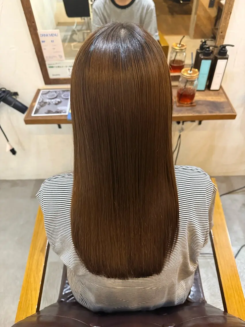 ロング 酸性ストレート 縮毛矯正 透明感カラー/艶髪/ Ayakaのヘアスタイル