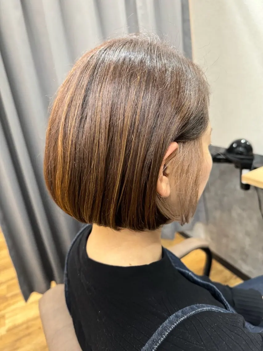 ミディアム カラー ベージュカラー ブラウンカラー チョコレートブラウン ピンクカラー ピンクベージュ reeed konnoのヘアスタイル