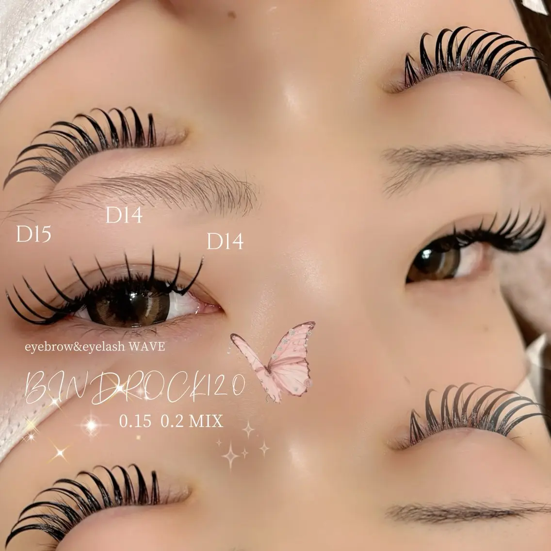 マツエク・マツパ バインドロック 束感まつ毛 Dカール 韓国風マツエク セクシー brow&lash WAVEのマツエク・マツパデザイン