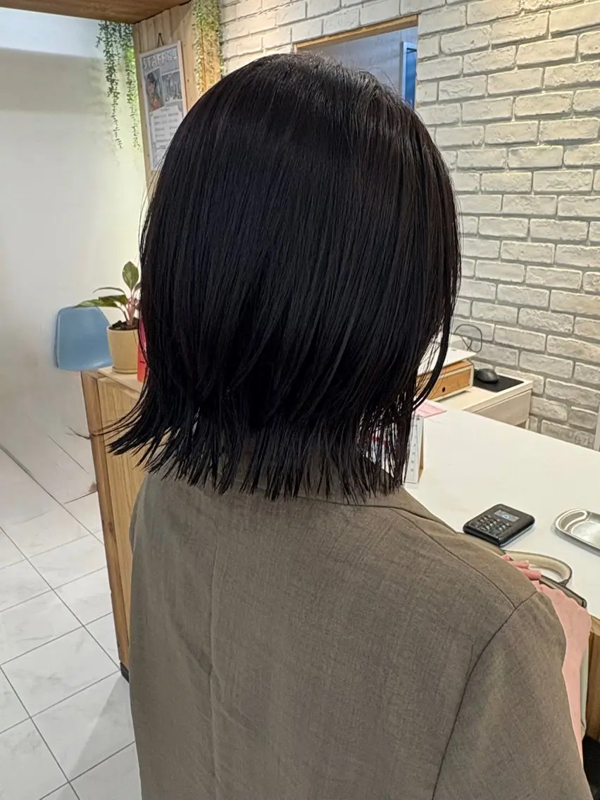 ショート ボブレイヤー ボブ レイヤーカット カット ヘアカラー トリートメント レイヤー/透明感 カラー/ユウカのヘアスタイル