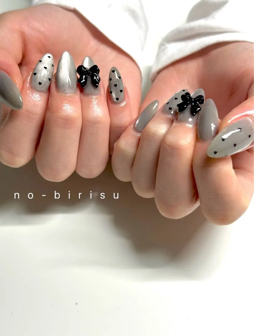 セミロング ハンドネイル no-birisu nailのネイルデザイン