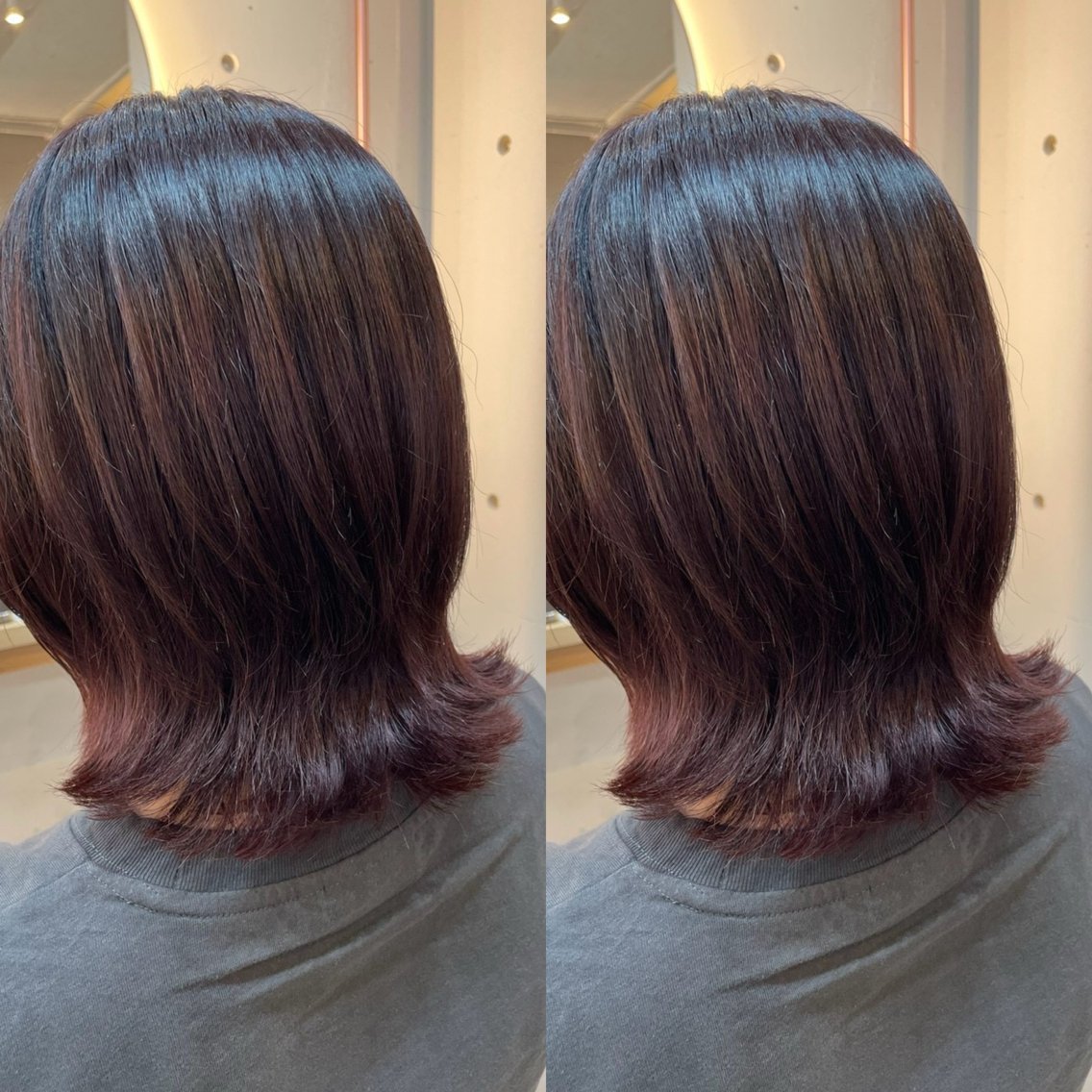 ミディアム カラー ブラウンカラー レッドカラー カット ヘアカラー トリートメント モデル様募集中🍒 りおのヘアスタイル