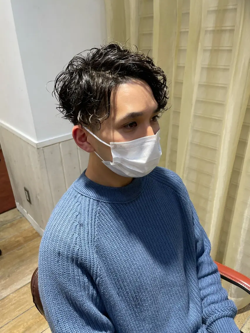 パーマ メンズ 波巻きパーマ clan .のヘアスタイル