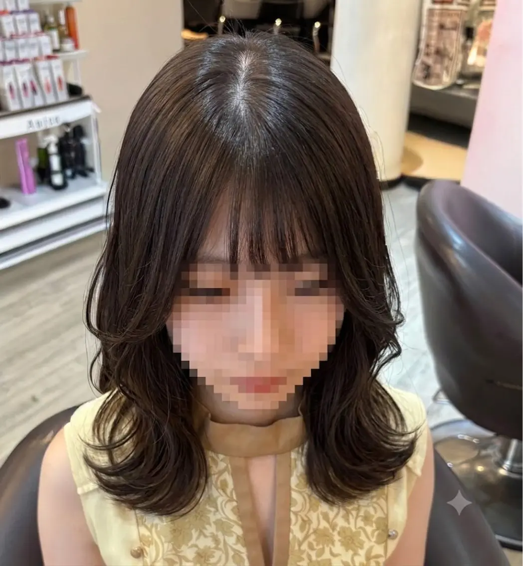 セミロング カラー ベージュカラー レイヤーカット 大人艶髪🌷 ✨久保田🐼のヘアスタイル