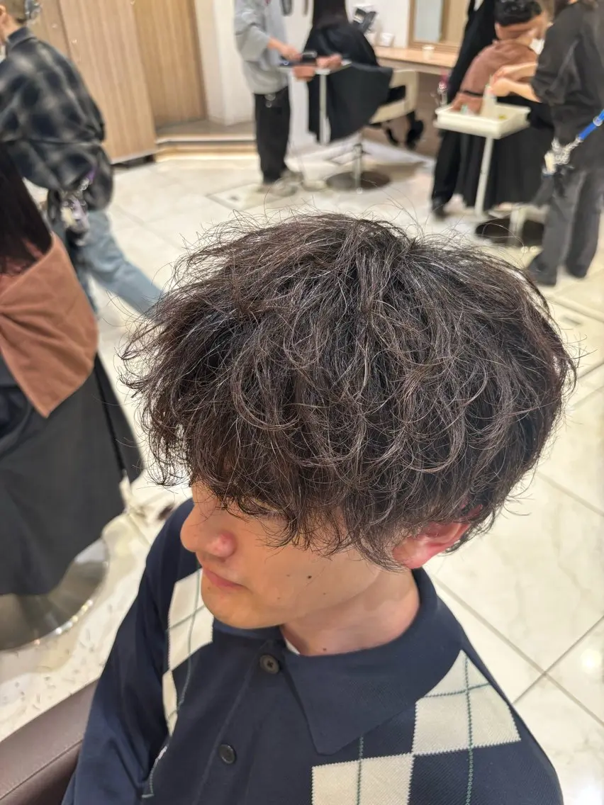 パーマ メンズ 🫧韓国レイヤー🫧 山本 侑平のヘアスタイル
