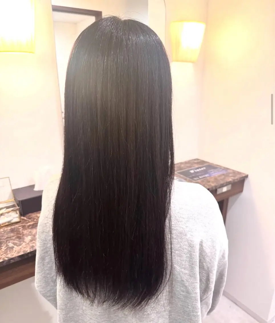 ロング カラー ブラウンカラー レッドカラー レッドブラウン Ako  カット・ 縮毛矯正モデル募集のヘアスタイル