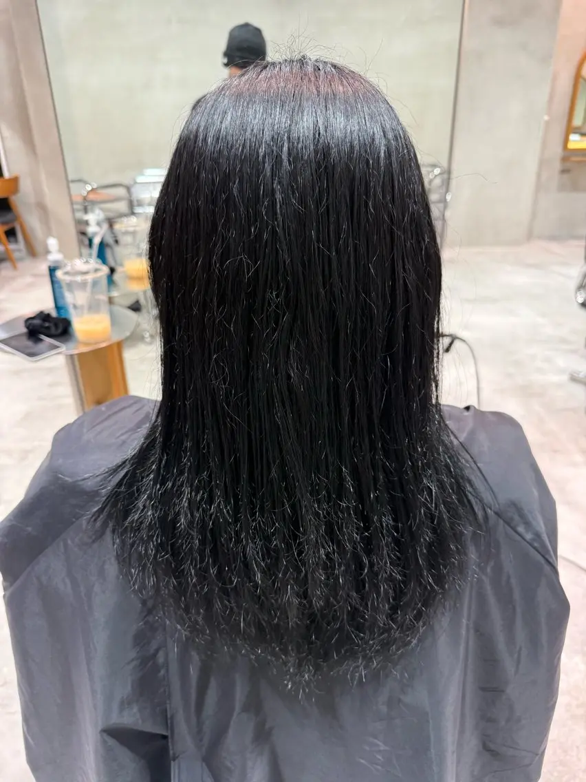ロング カラー トリートメント ヘアカラー トリートメント ヘアセット fifth 新谷 來のヘアスタイル