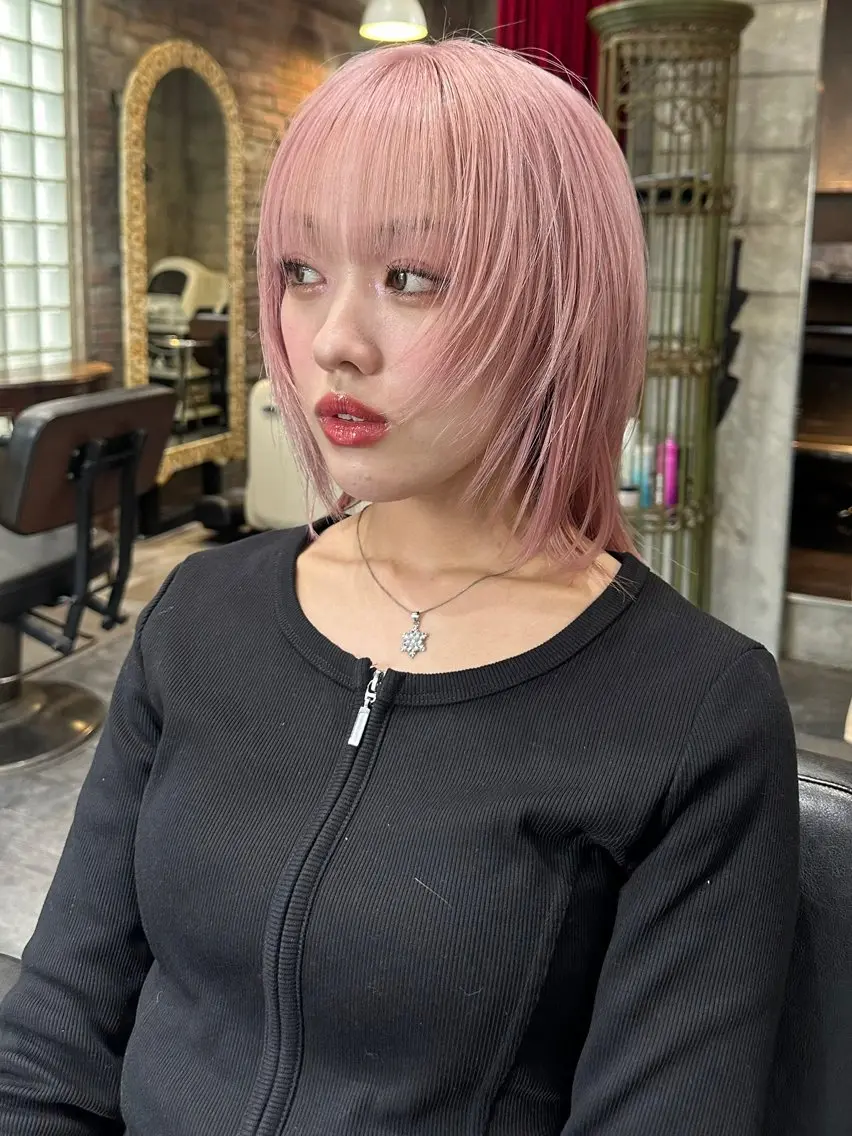 ミディアム 似合わせカット ハイトーン/北村優人のヘアスタイル