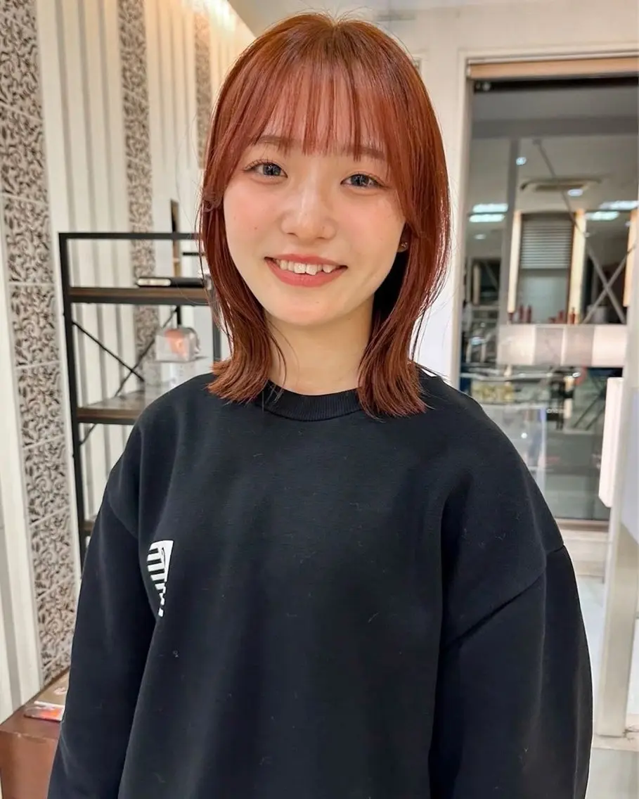 ミディアム カット ヘアカラー 樋口智士/倉敷/中庄 /髪質改善/縮毛矯正のヘアスタイル