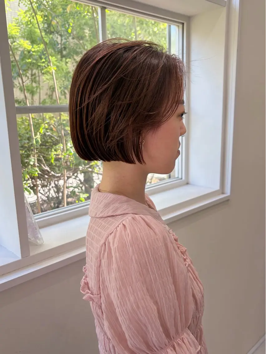 ショート カット ヘアカラー トリートメント YUUKI/ミニボブ ボブ/髪質改善のヘアスタイル