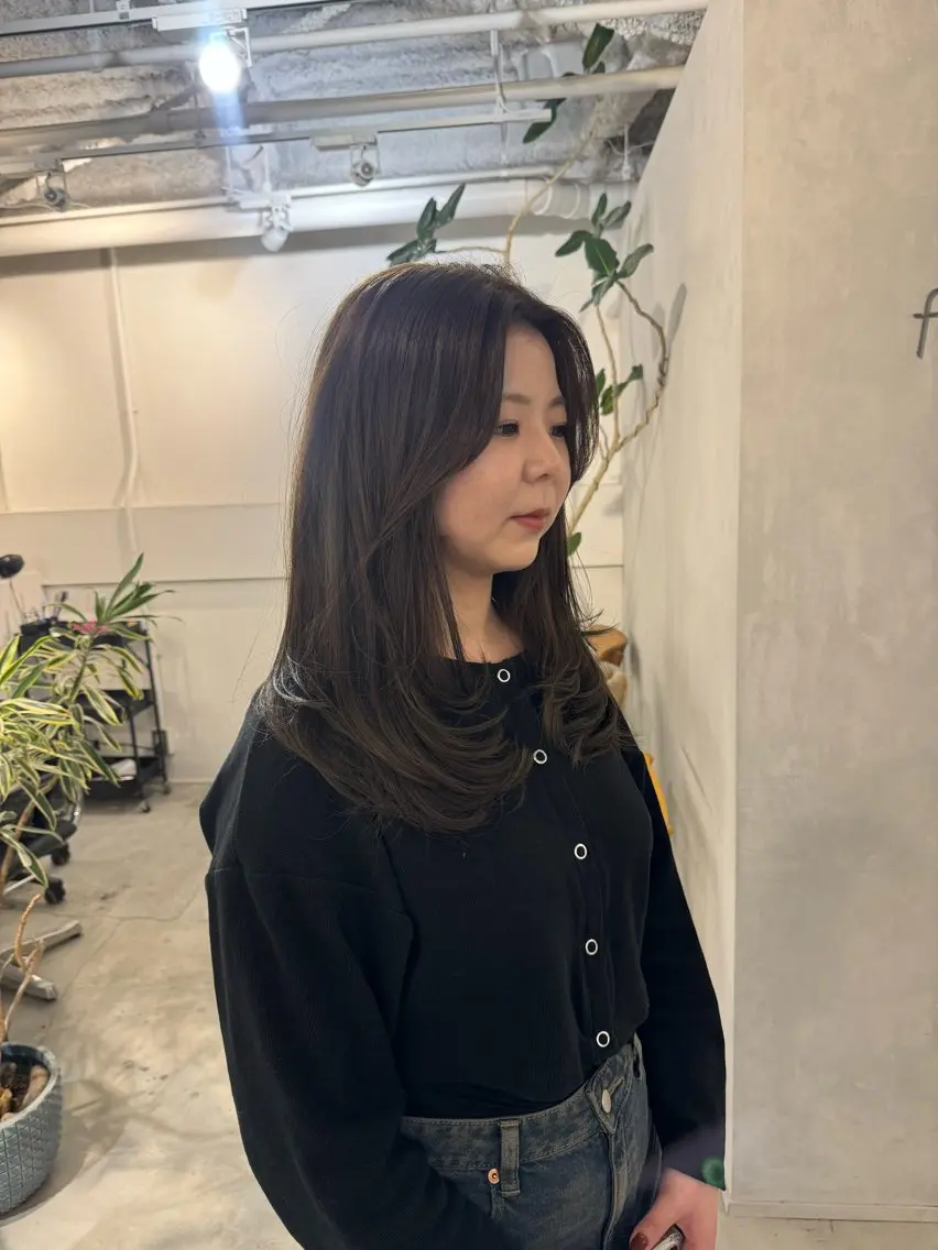 セミロング カット ヘアセット 新宿/顔周りカット +レイヤー＝しずく♩のヘアスタイル
