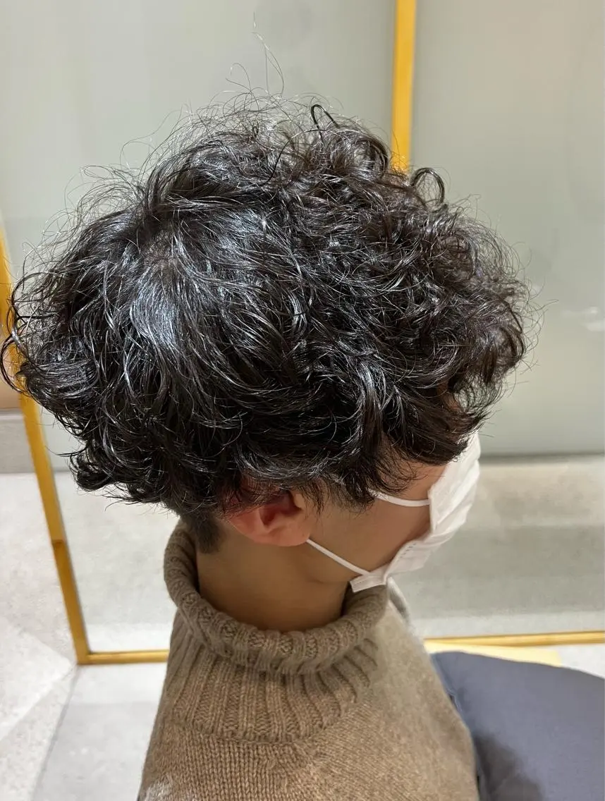 メンズカット+パーマの写真