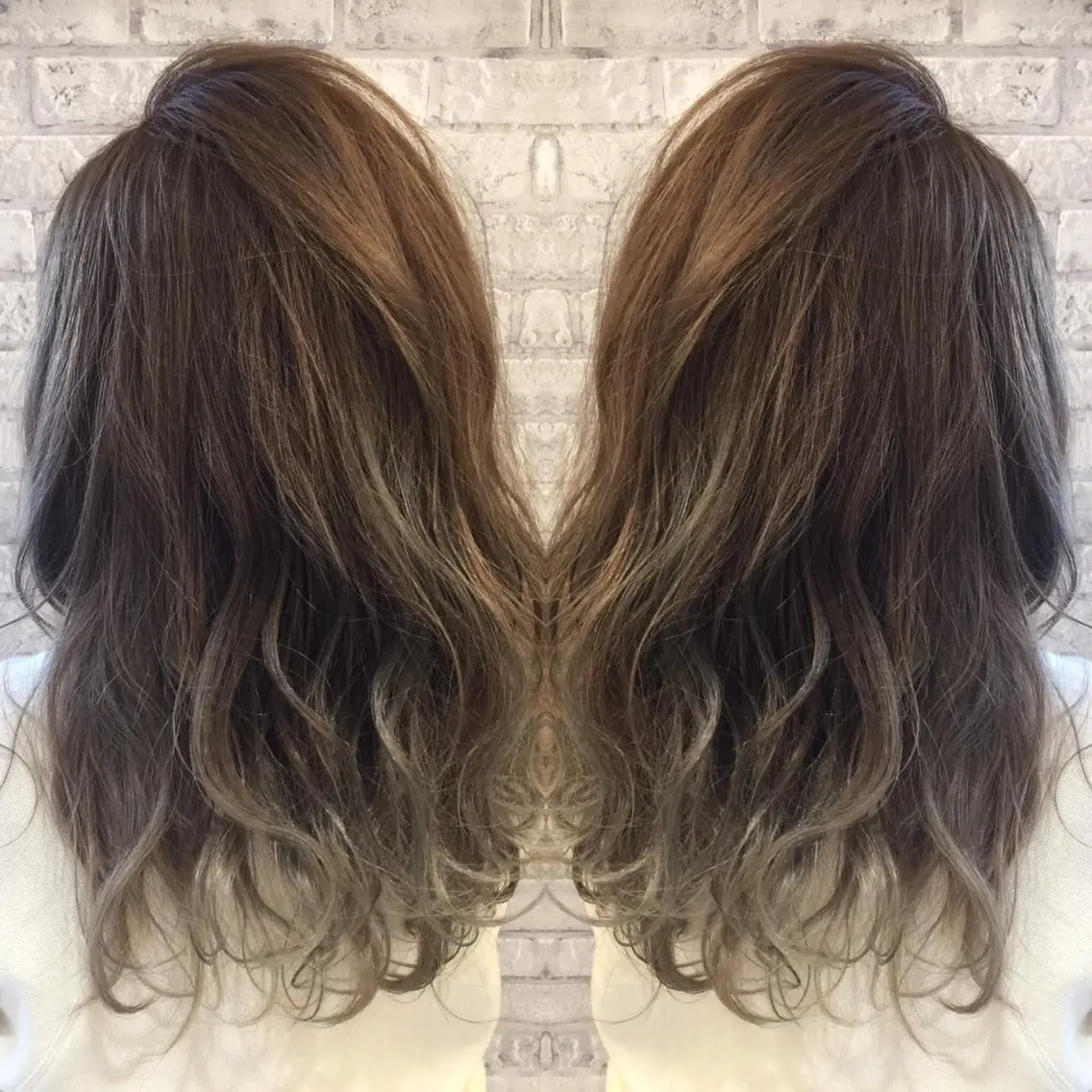 セミロング カラー EARTH 越谷店のヘアスタイル