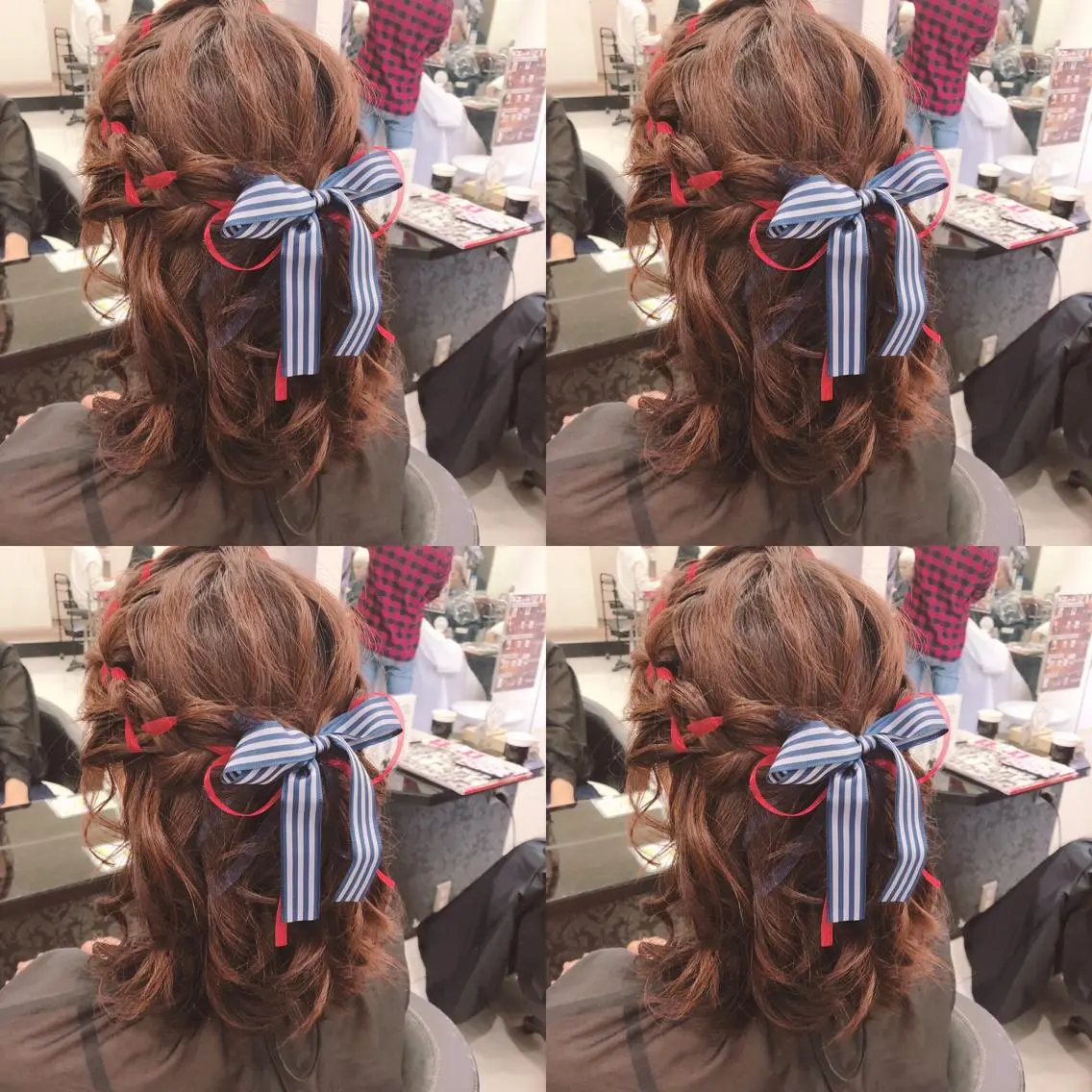 ミディアム ヘアアレンジ ハーフアップ ヘアセット 🌷MAYU 🌷のヘアスタイル