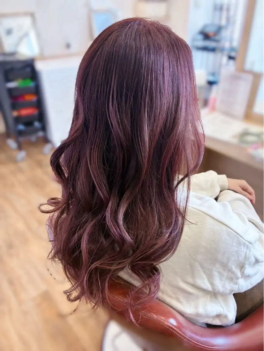 ロング カラー ブリーチ ダブルカラー ハイライトカラー ハイライト ヘアカラー アトリエファゴ Chikanoのヘアスタイル