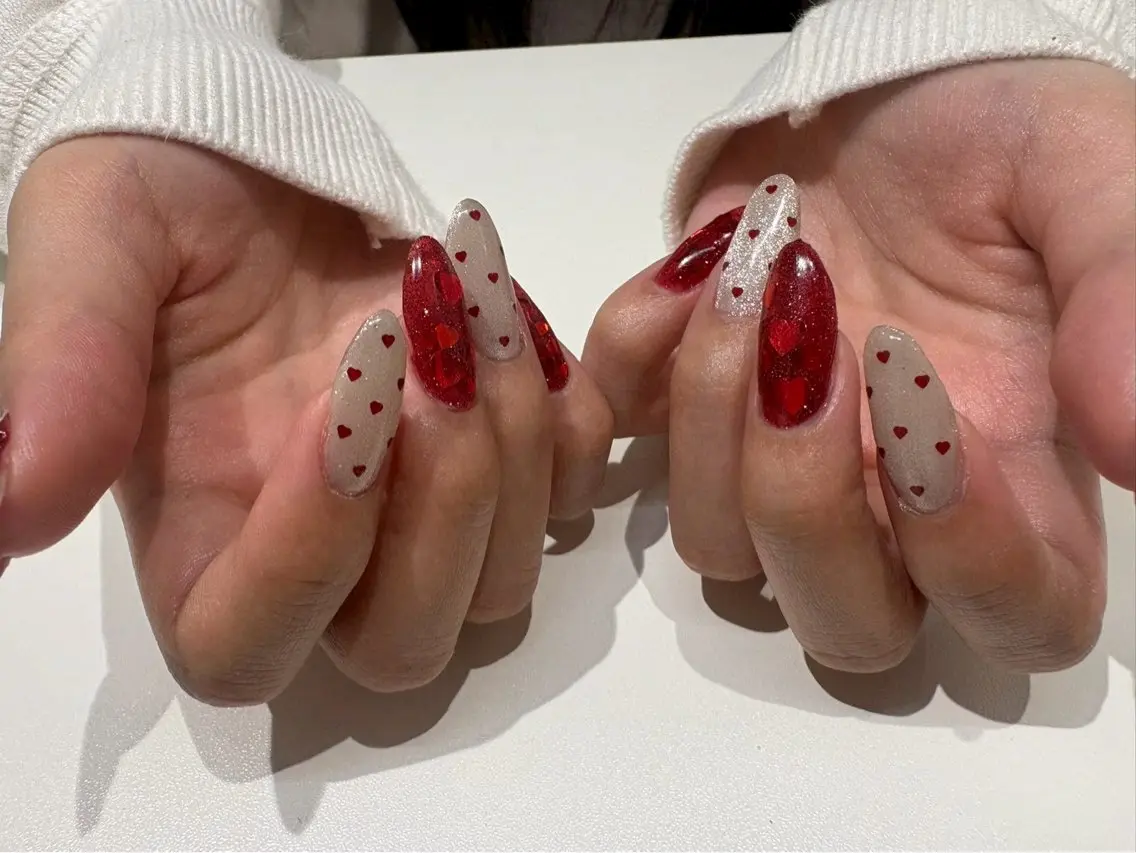 ネイル ハート ハンドネイル nailsalon Jennyのネイルデザイン