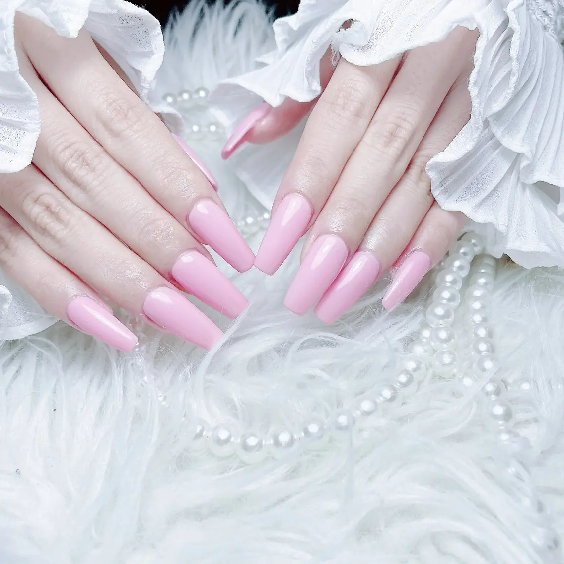 ネイル チークネイル 長さ出し フラワーネイル フレンチネイル ガーリー NEW NAIL 池袋のネイルデザイン