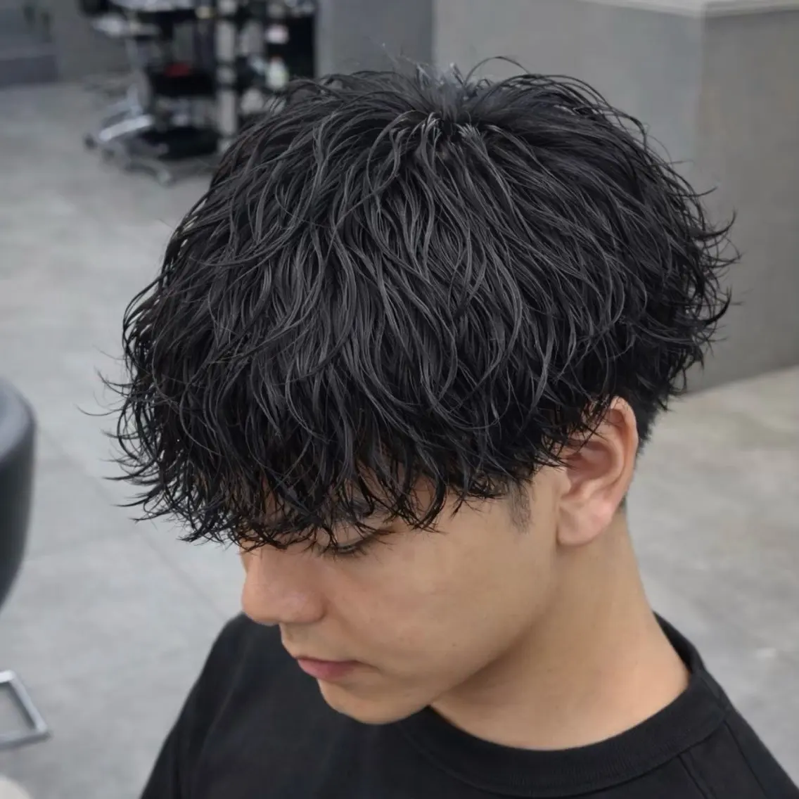 ミディアム パーマ メンズ ミディアムパーマ メンズパーマ カット パーマ 👑メンズパーマ 特化👑しょーたのヘアスタイル