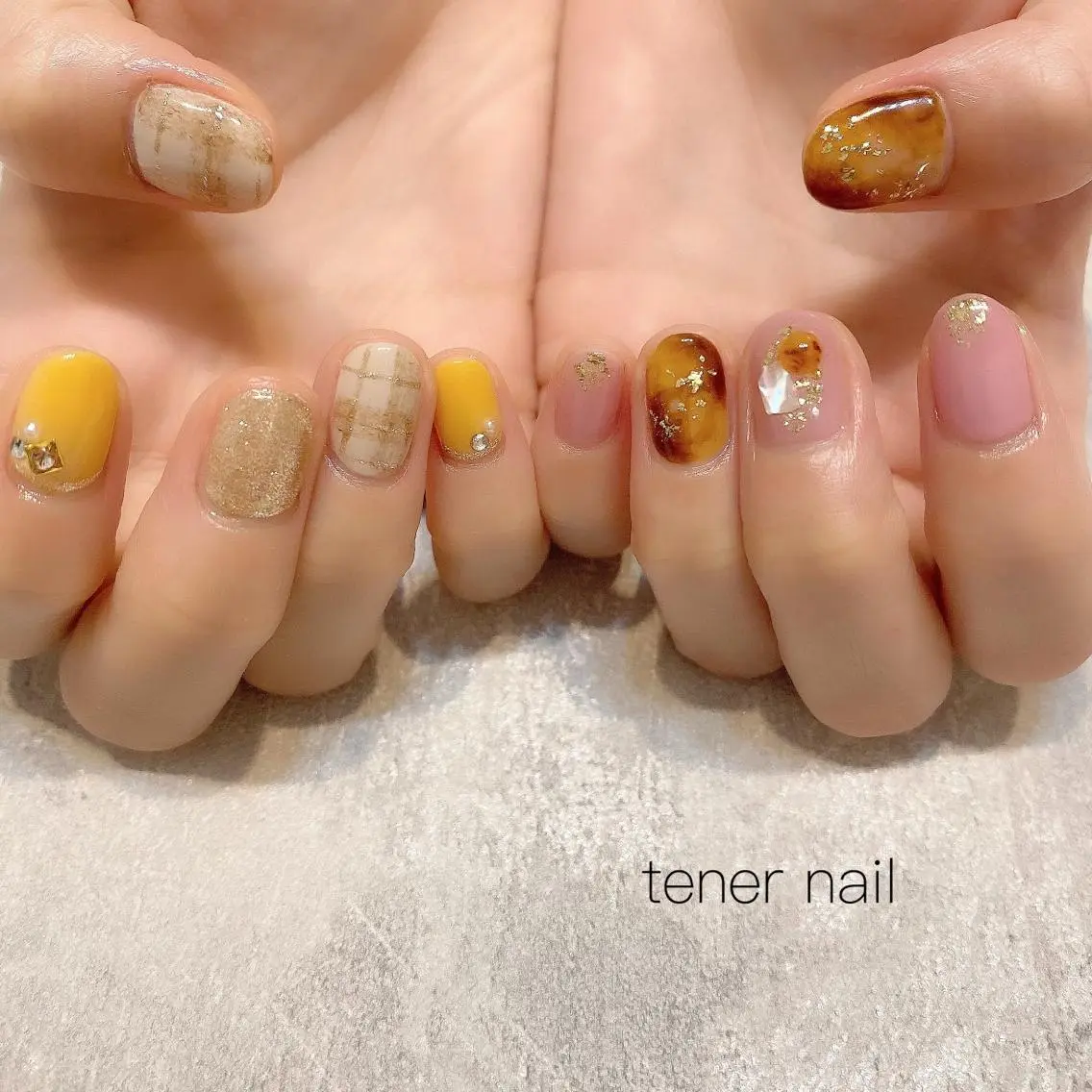 ネイル べっ甲ネイル テネルネイル tener nailのネイルデザイン