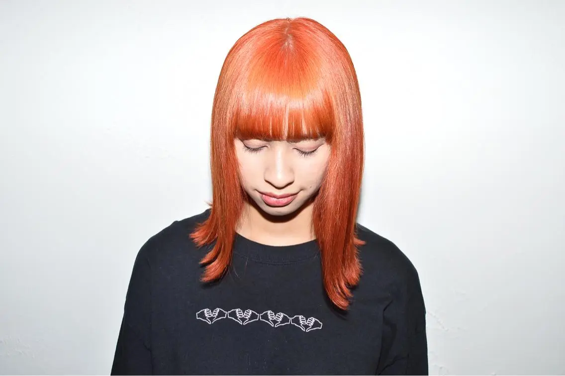 ミディアム カラー ブリーチ オレンジ salonF 🔸hamaのマツエク・マツパデザイン