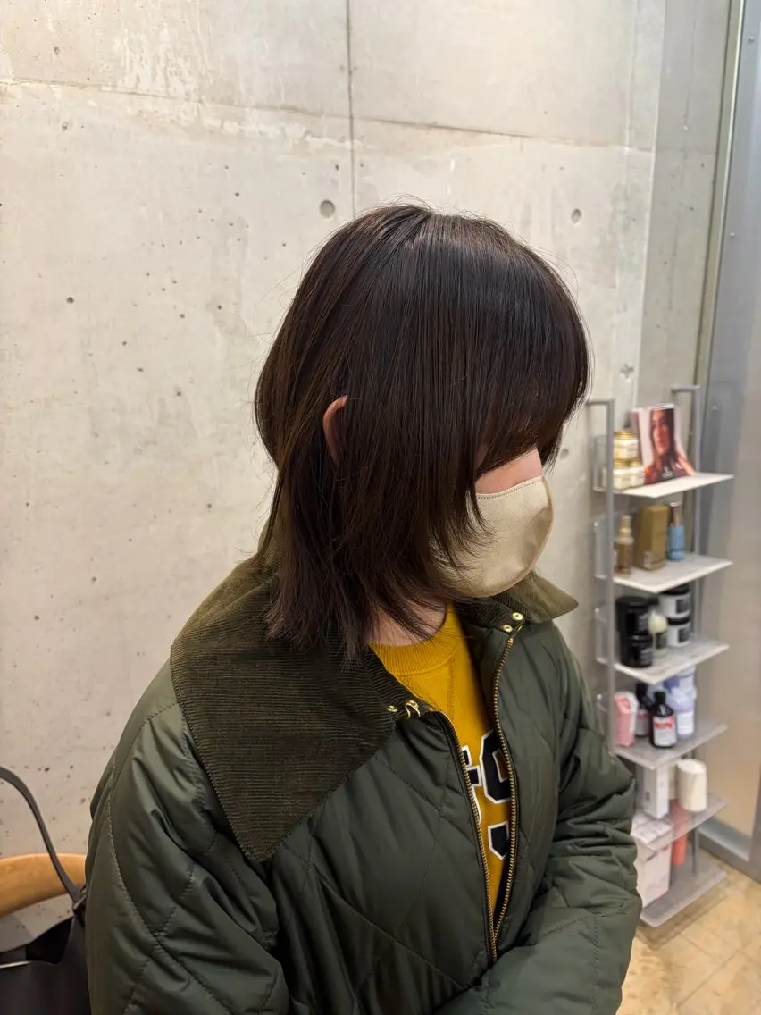 ミディアム ボブ 顔周りカット レイヤーカット 小顔カット 外ハネヘア カット ヘアカラー KOUSUKE /レイヤーカットのヘアスタイル