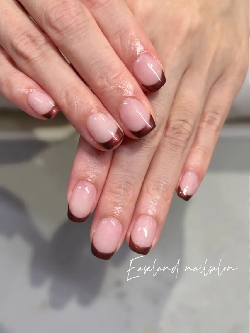 ネイル クリアネイル フレンチネイル ハンドネイル Ease Landのネイルデザイン