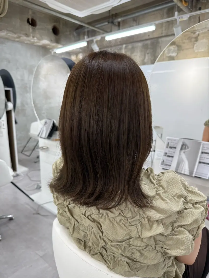 ミディアム カラー ヘアカラー トリートメント yuuna ✮ door whiteのヘアスタイル