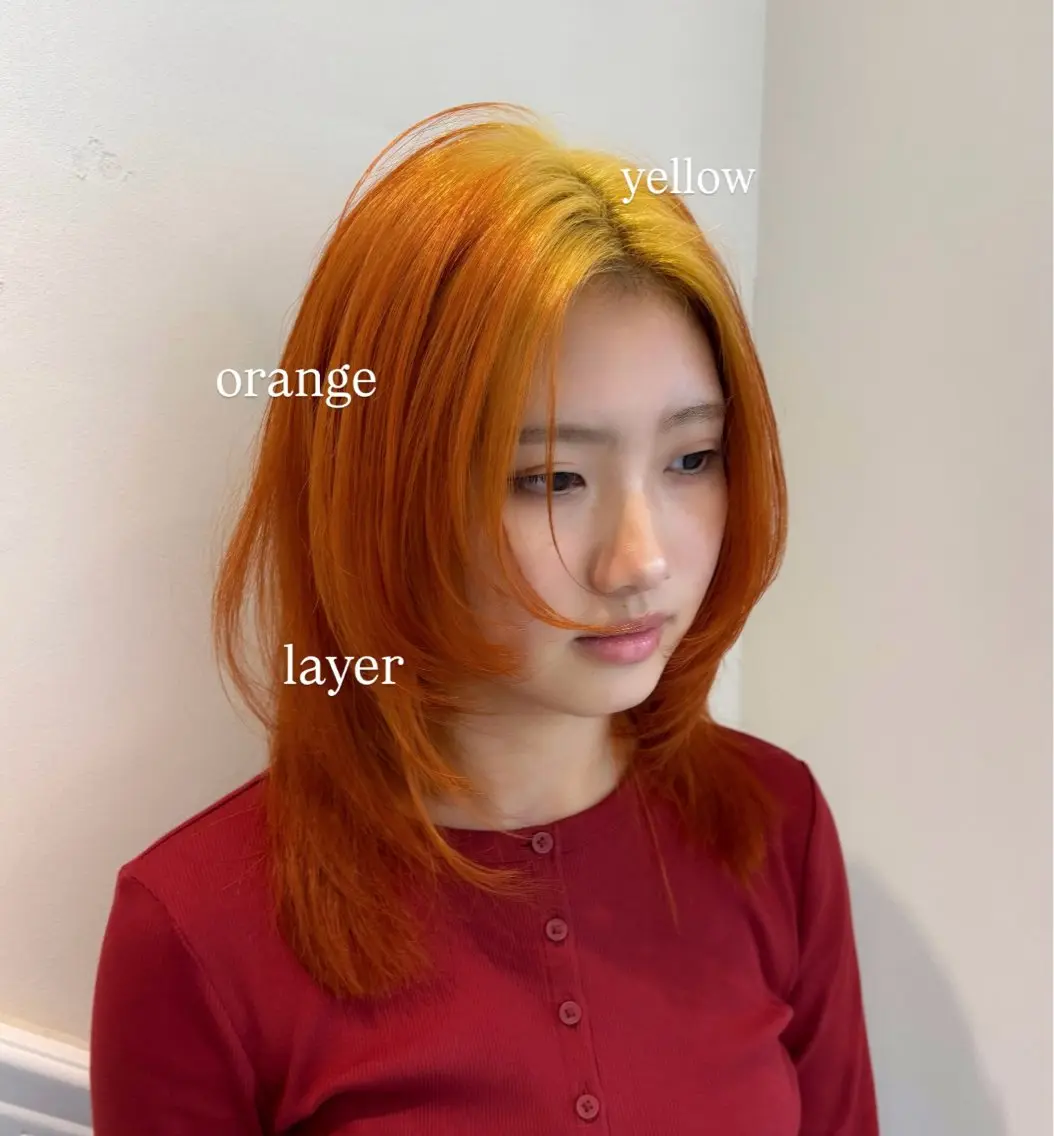 ミディアム カラー デザインカラー レイヤーカット カット ヘアカラー トリートメント 柔らかgirly/ レイヤー/yuiのヘアスタイル