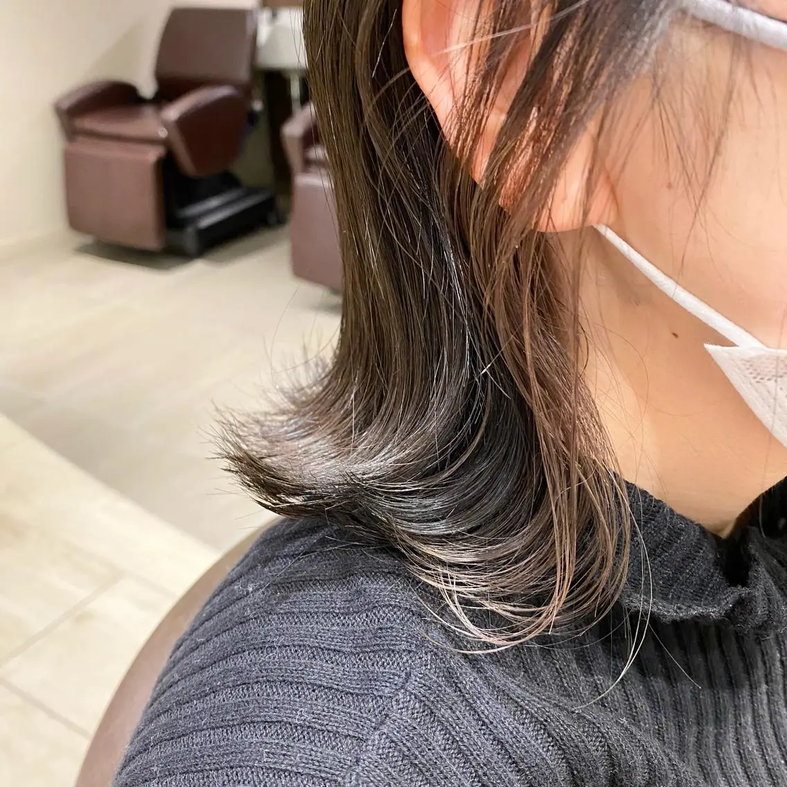 ミディアム equal銀座 黒田💚のヘアスタイル