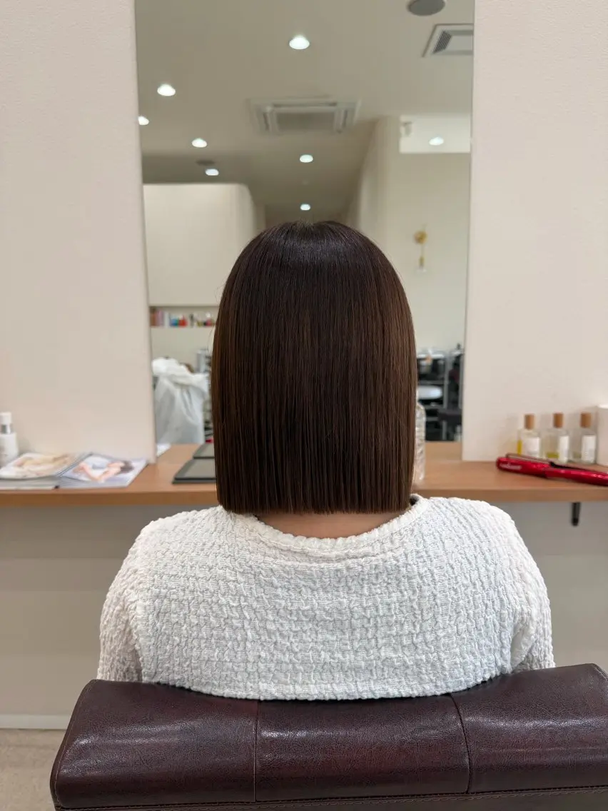 ミディアム mei/艶髪/透明感 /暗髪/ヘアセットのヘアスタイル