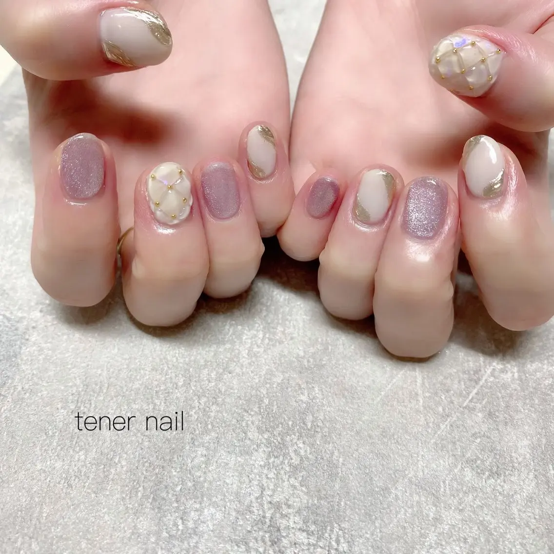 ネイル ミラーネイル ニュアンスネイル ハンドネイル テネルネイル tener nailのネイルデザイン