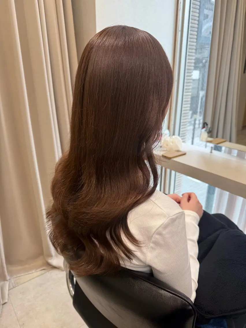ロング カラー カット ヘアカラー トリートメント haru 髪質改善サロンのヘアスタイル